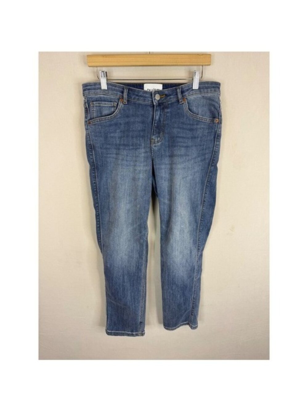 DU/ER Performance Denim Slim Straight Jeans Medium Wash 29x28 Coolmax Stretch